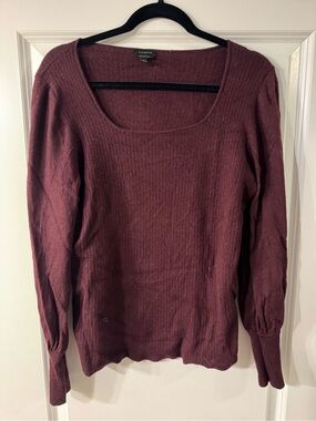 Talbots Scoop Neck Sweater in Wine